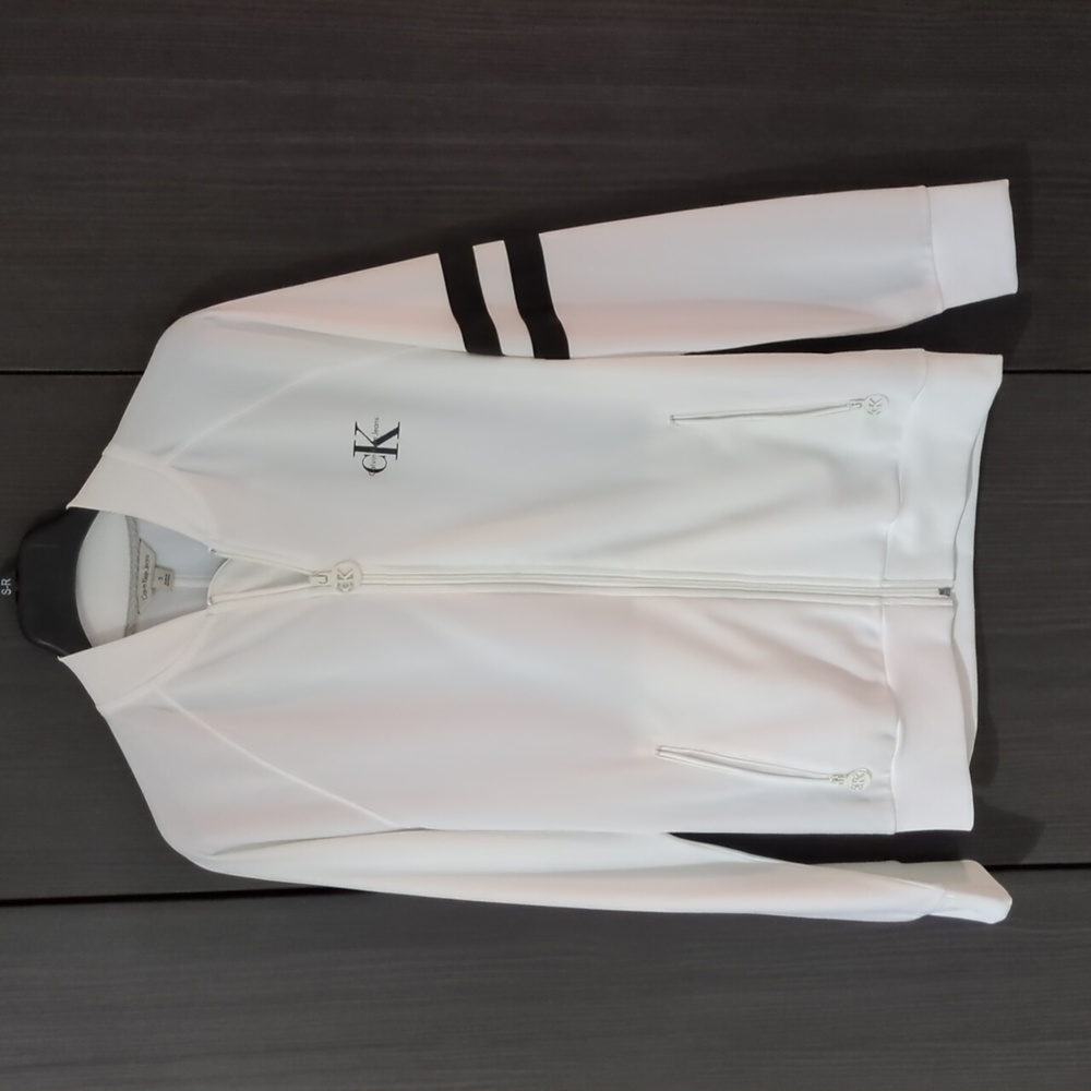 Calvin Klein Jeans lightweight polyester jacket white mens S